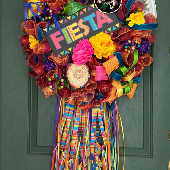 SOLD! Fiesta Wreath - Picture 2 of 3